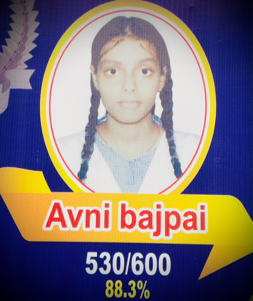 Avni Bajpai  Class X UP Board Topper